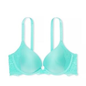 Tiffany Blue 👗 Victoria’s Secret Dream Angels Smooth and Lace Push-Up Bra
